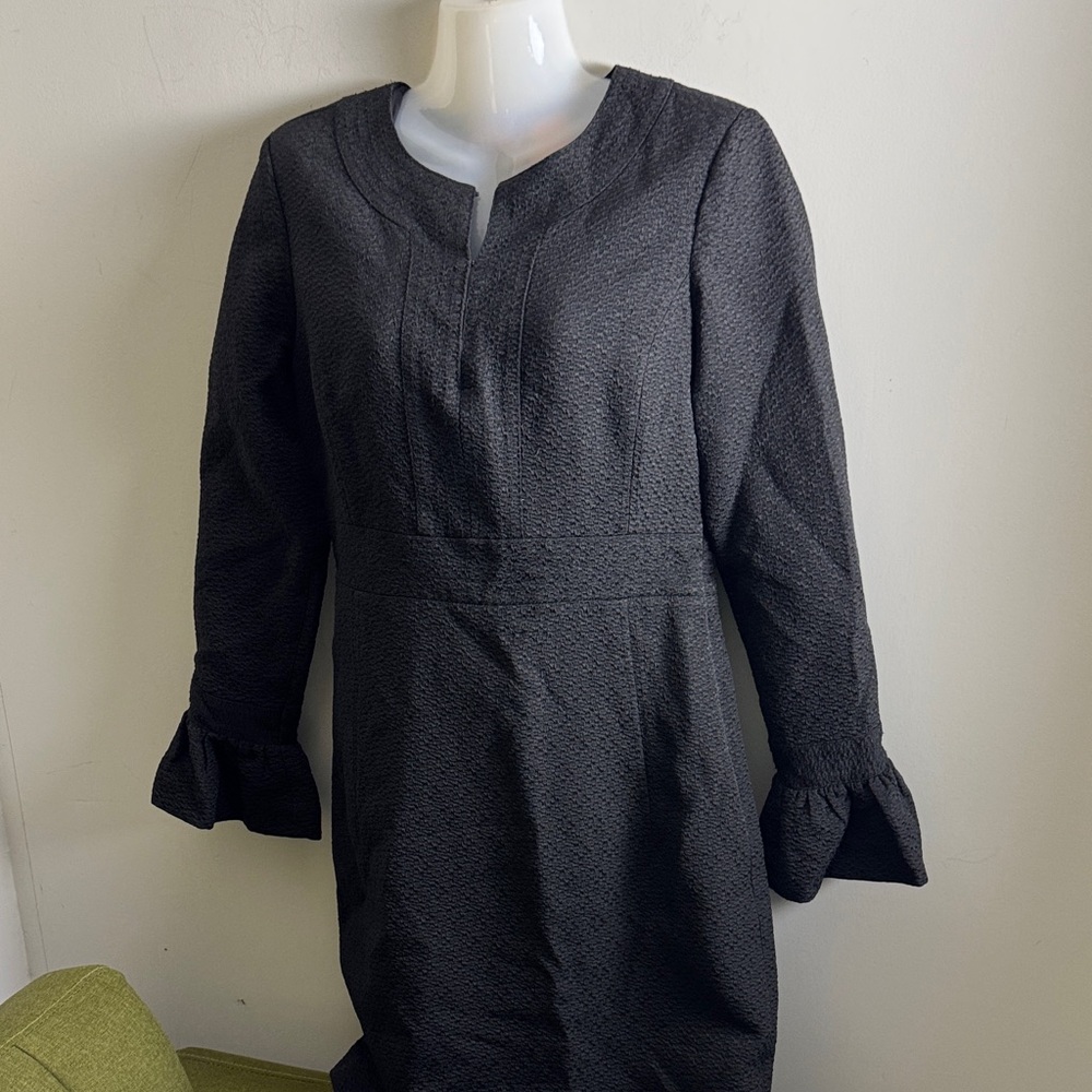 Tory Burch Textured Black Long Sleeve Dress